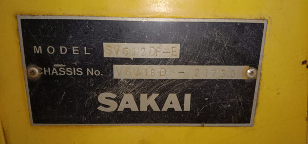 SAKAI VIBRATORY SINGLE DRUM ROLLER SV512DF-E - (VR-331)